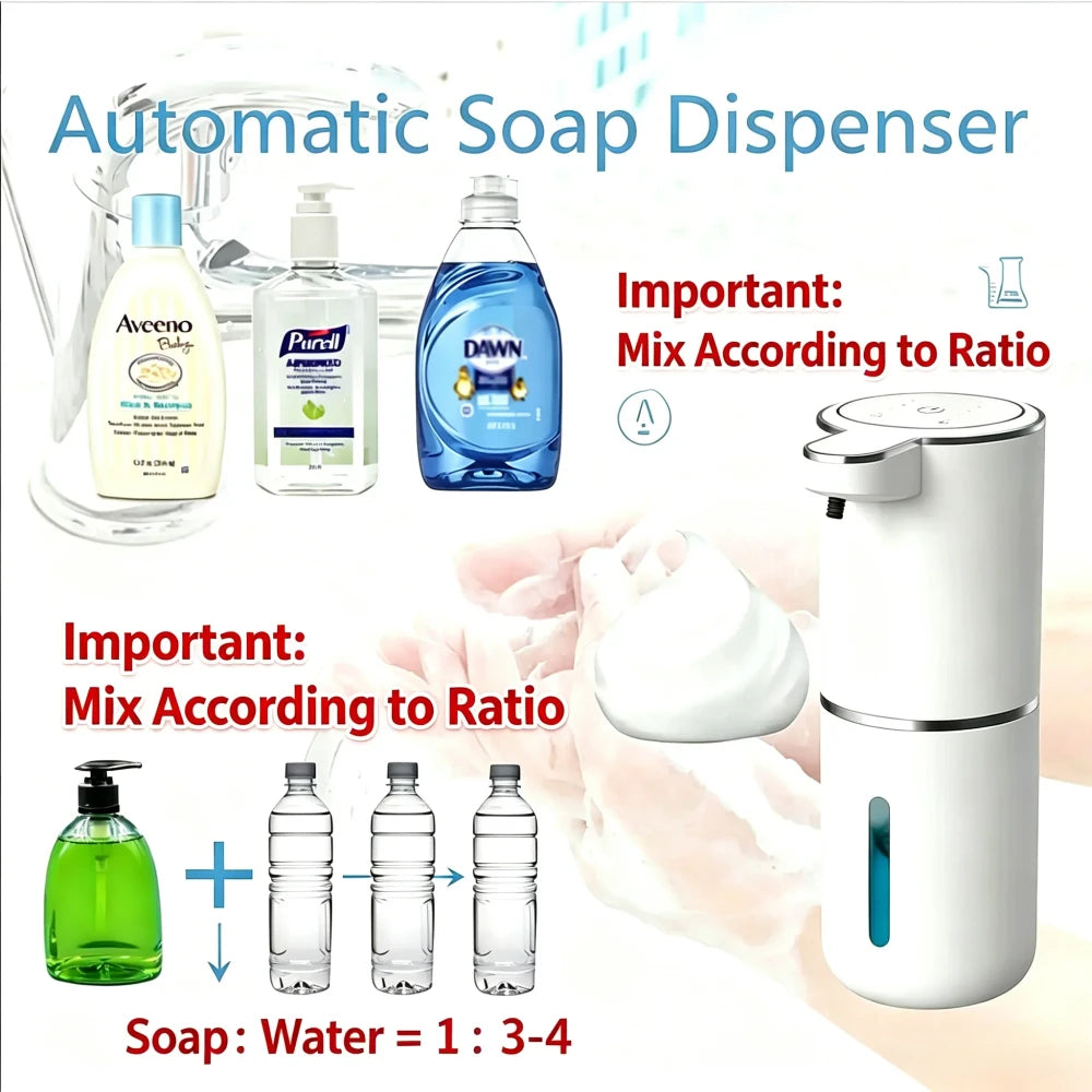 Dispensador Automático de Jabón en Espuma | Sin Contacto & Recargable