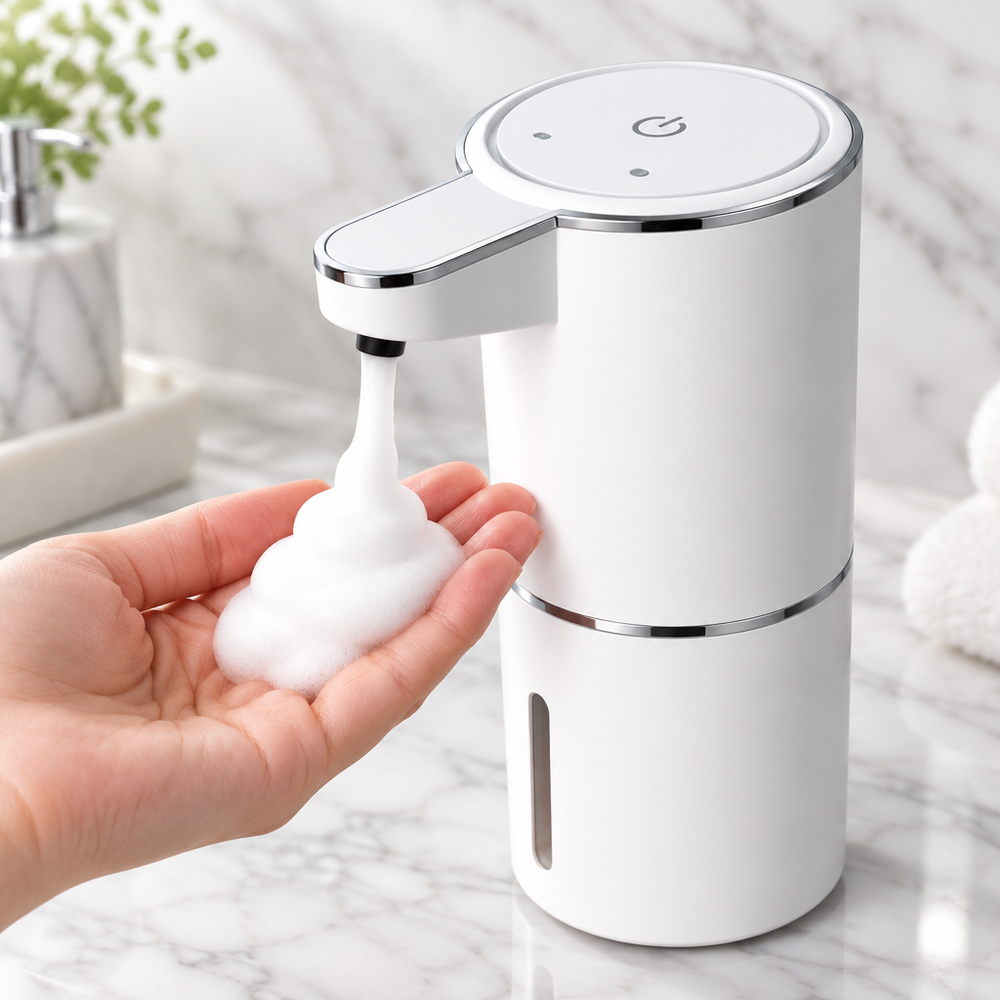 Dispensador automático de jabón espuma - en acción